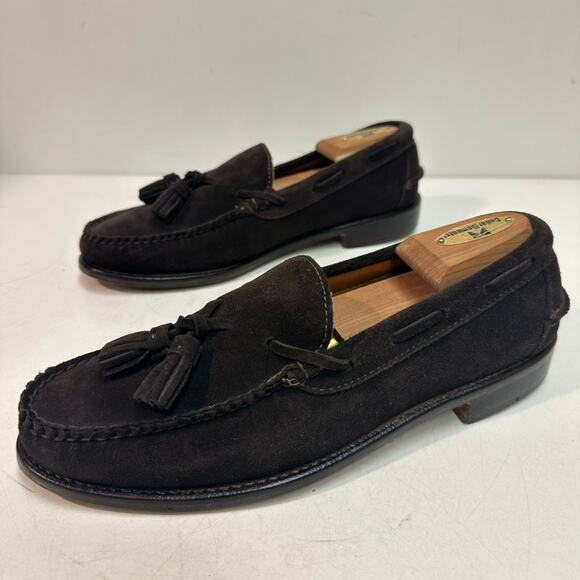 NWOT Rancourt & Co. x Polo Ralph Lauren Brown Suede Tassel Loafer Maine USA 8.5 - Picture 6 of 11